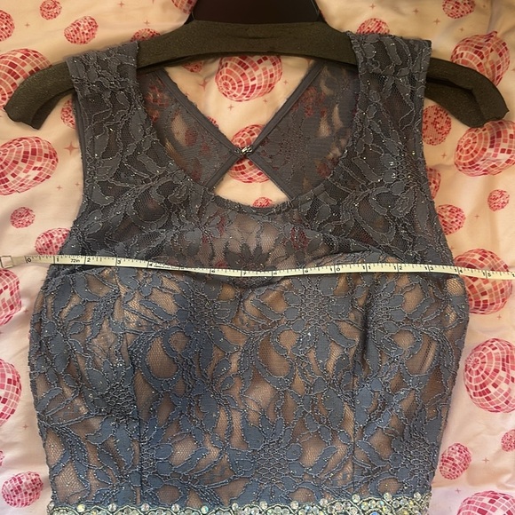 City studio blue sparkling lace gown/dress - Picture 12 of 15